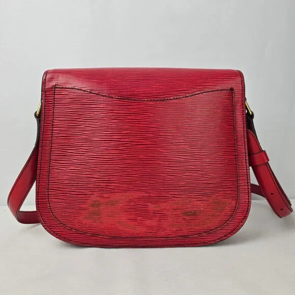 Louis Vuitton Vintage 1987 Red Epi Leather Saint Cloud Shoulder Bag - Picture 5 of 16